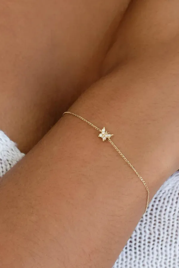 14kt Gold Fly With Me Bracelet