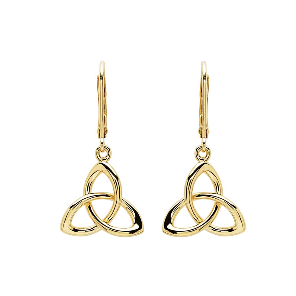 14KT Gold Vermeil Drop Trinity Knot Earrings