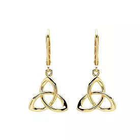 14KT Gold Vermeil Drop Trinity Knot Earrings