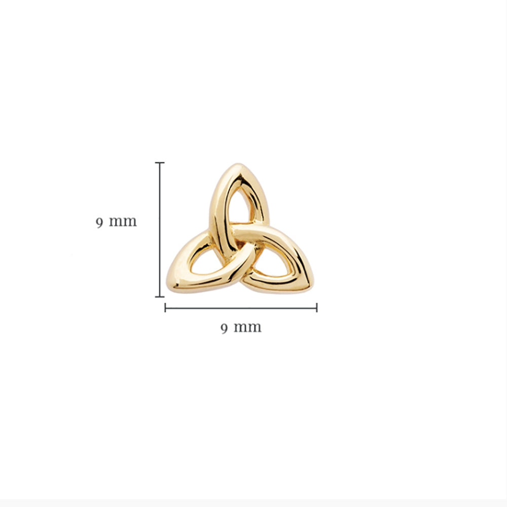 14KT Gold Vermeil Stud Trinity Knot Earrings