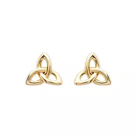 14KT Gold Vermeil Stud Trinity Knot Earrings