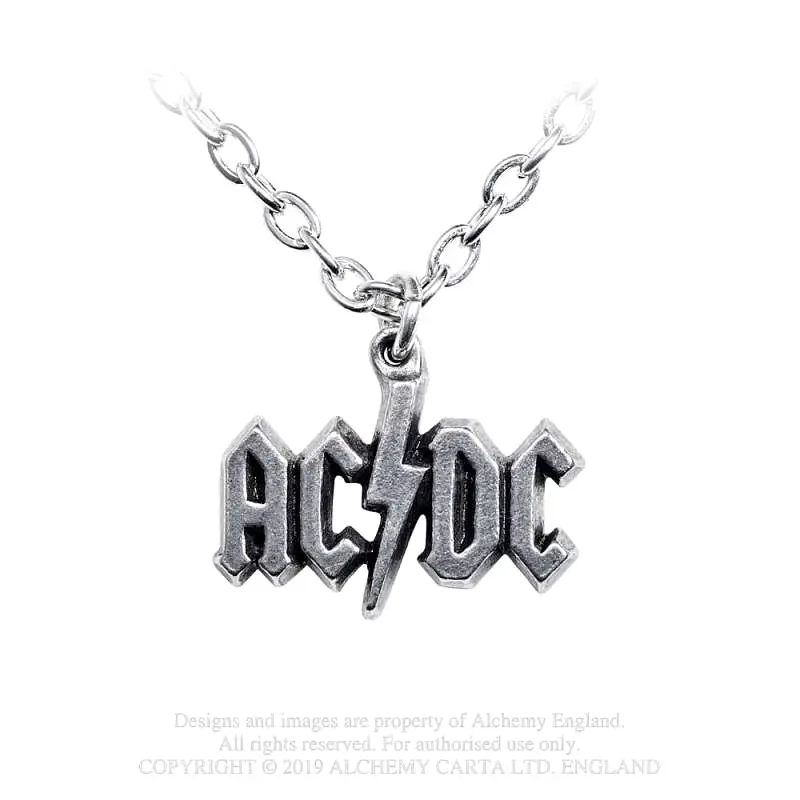 AC/DC Lightning Logo Pendant