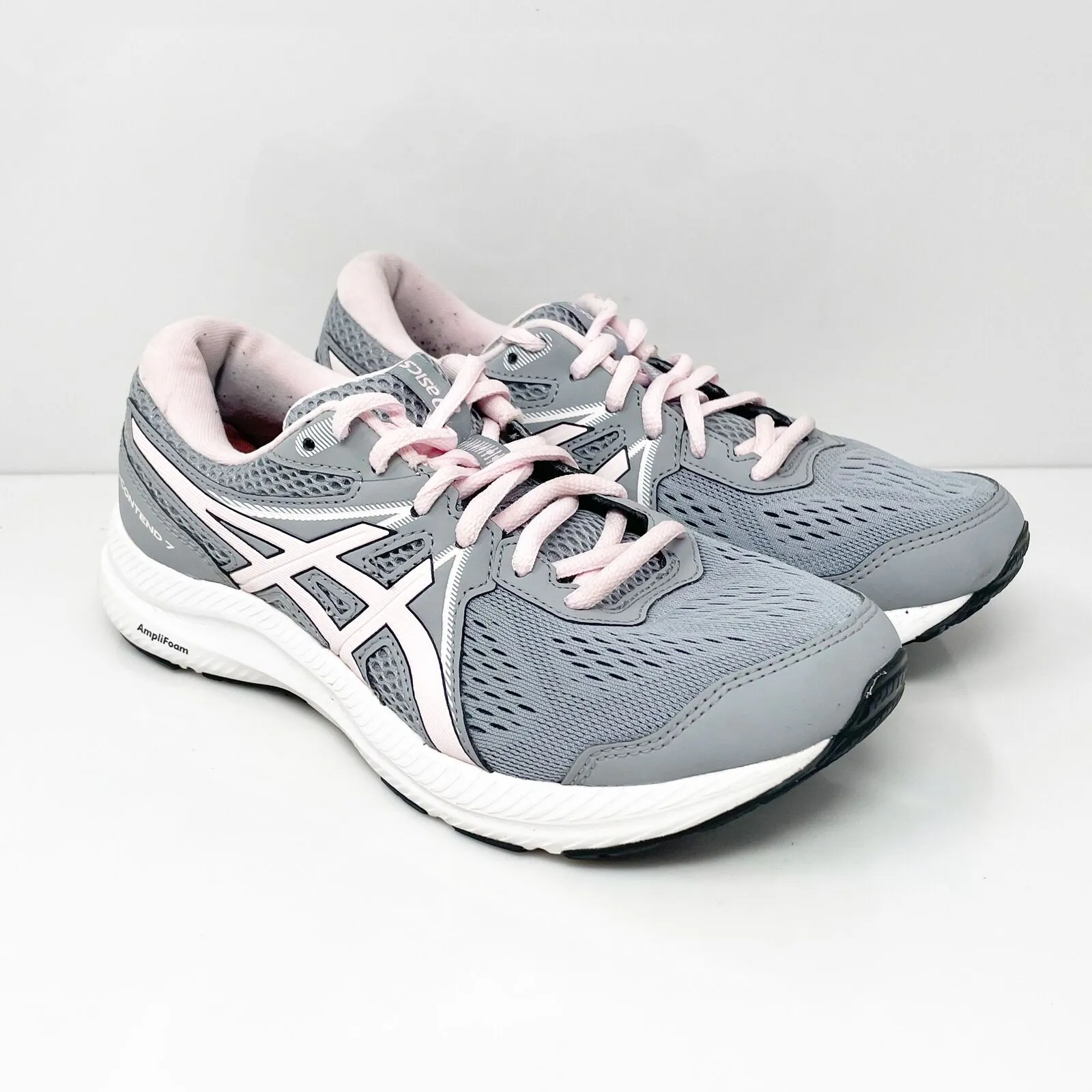 Asics Womens Gel Contend 7 1012A910 Gray Running Shoes Sneakers Size 7 W