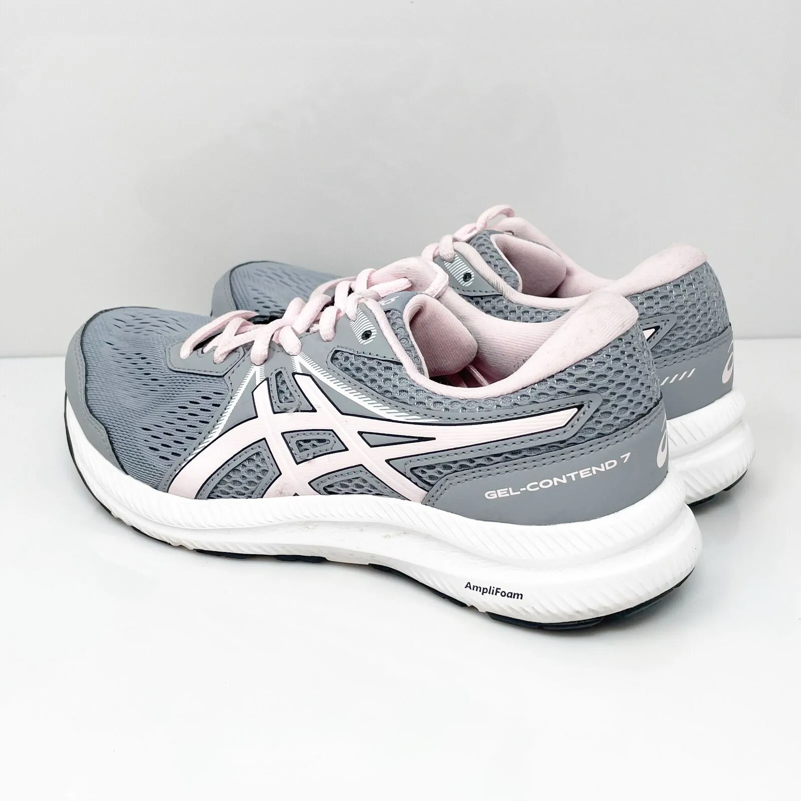 Asics Womens Gel Contend 7 1012A910 Gray Running Shoes Sneakers Size 7 W