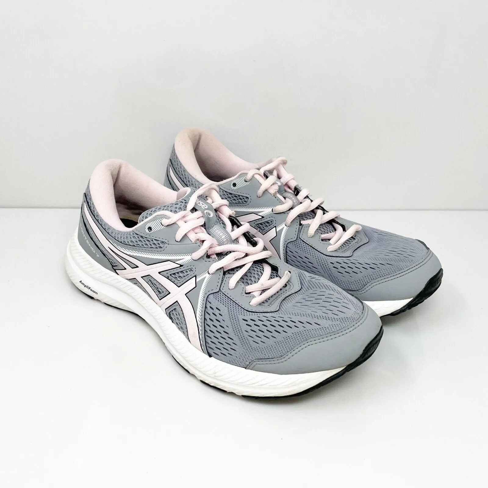 Asics Womens Gel Contend 7 1012A911 Gray Running Shoes Sneakers Size 10