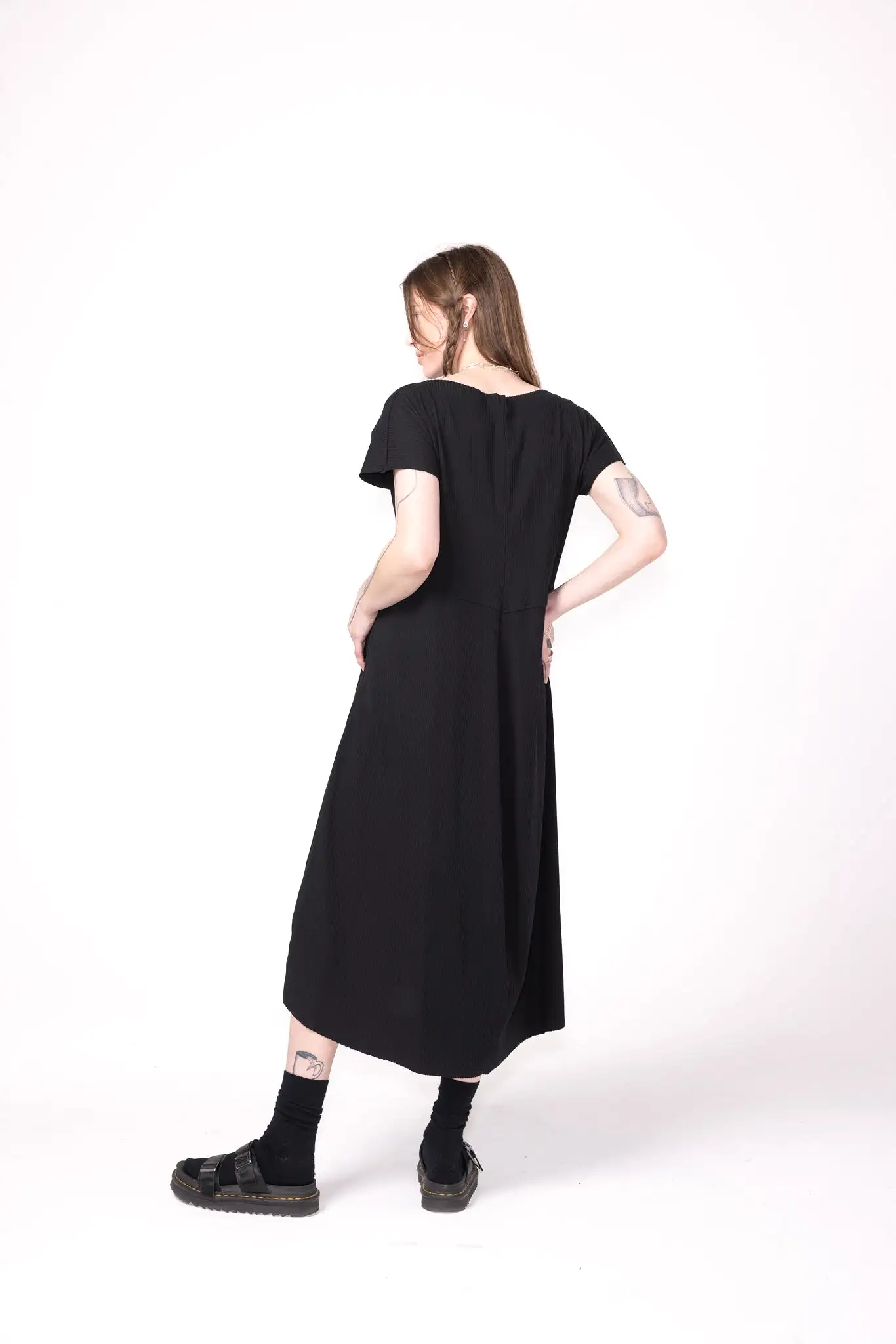 Bend Dress | Black Rib