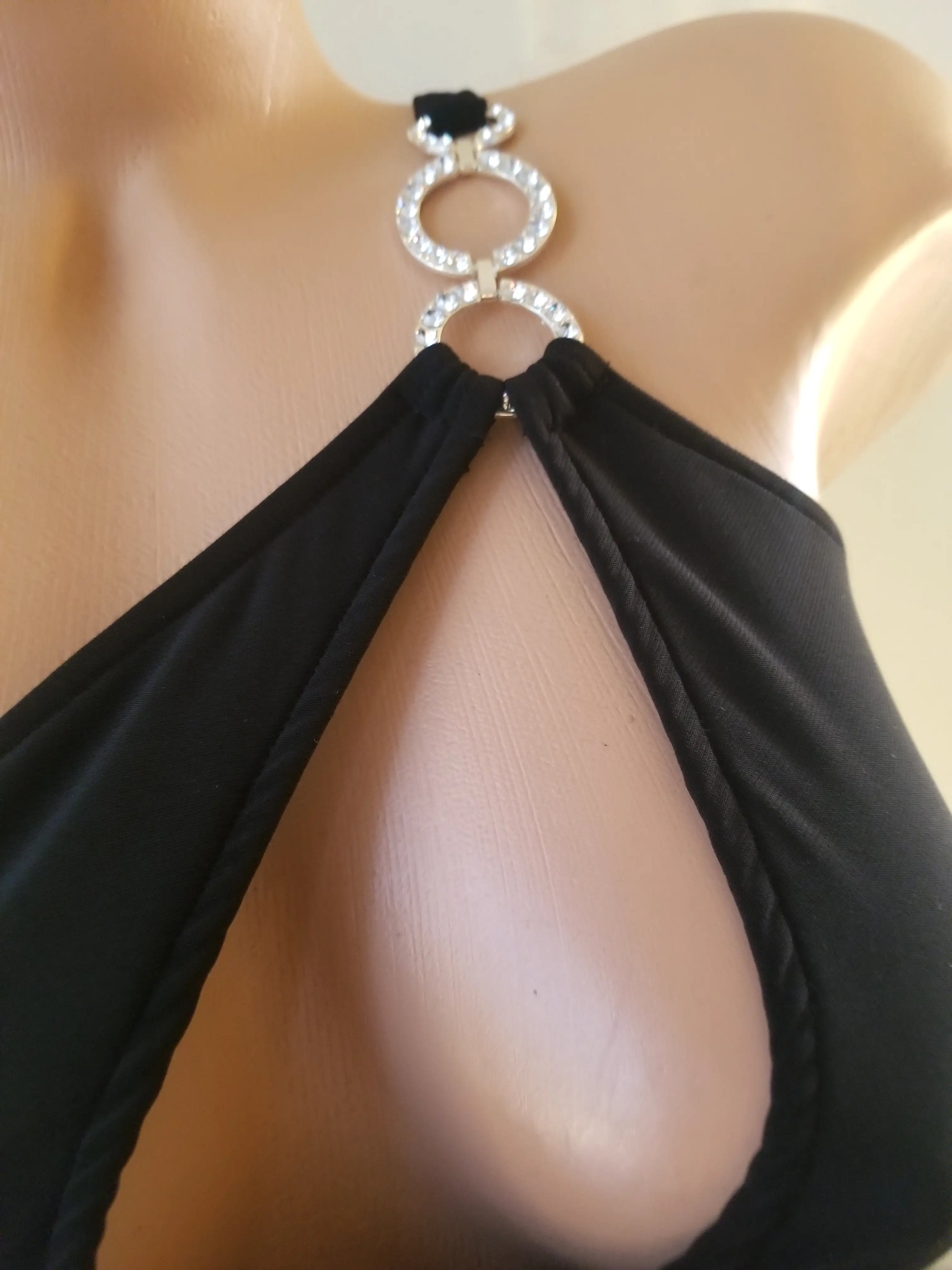 Black Jersey Cut Out Gown (Small)