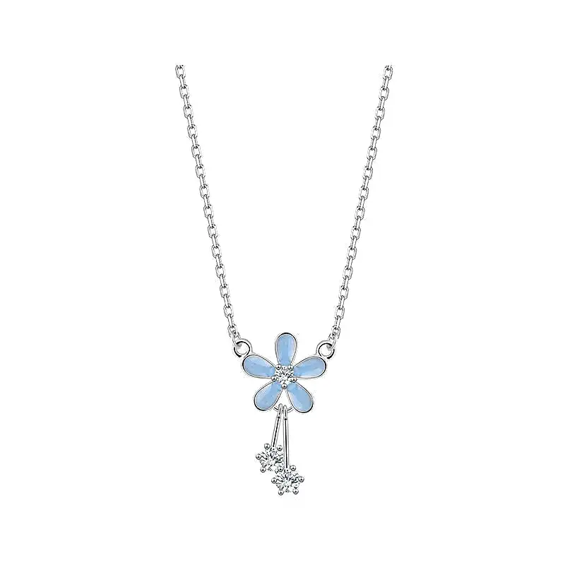 Blue Flower Necklace