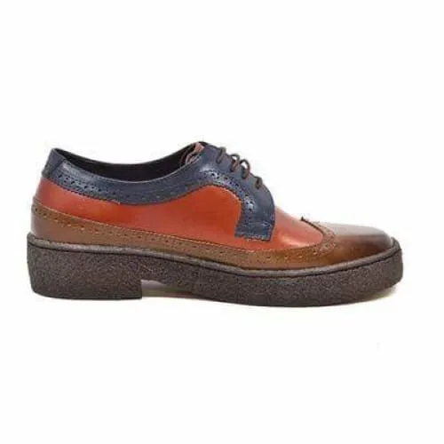 British Walkers Wingtips Men's Three Tone Multi Color Oxfords