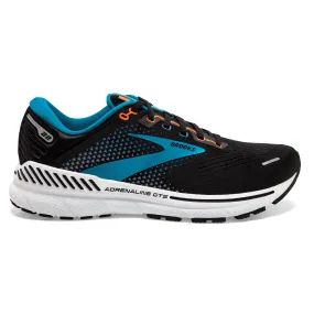 Brooks Men's 110366 034 Adrenaline GTS 22 Black/Blue/Orange Cushion Support Running Shoes