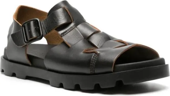 Camper Brutus interwoven-design leather sandals Black