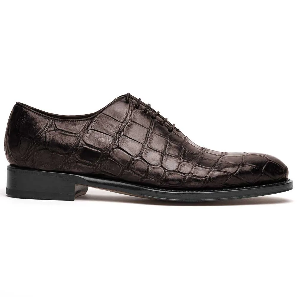 Caporicci 5952 Alligator Oxfords Dark Brown