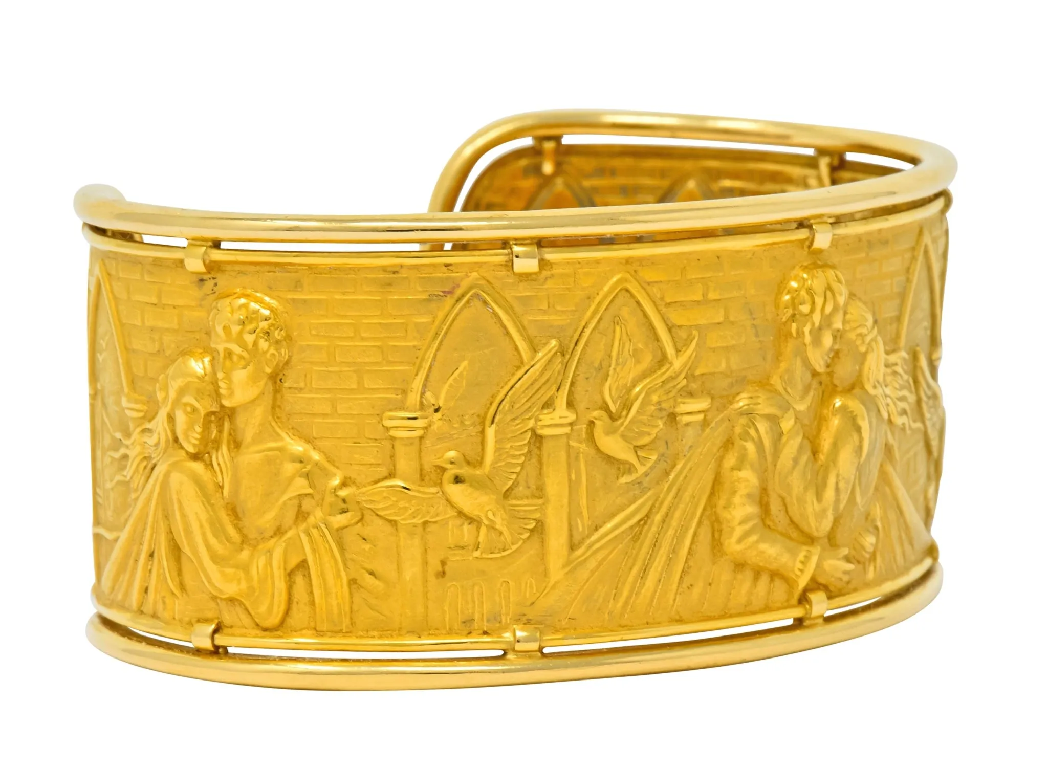 Carrera Y Carrera 18 Karat Gold Romeo & Juliet Cuff Bracelet