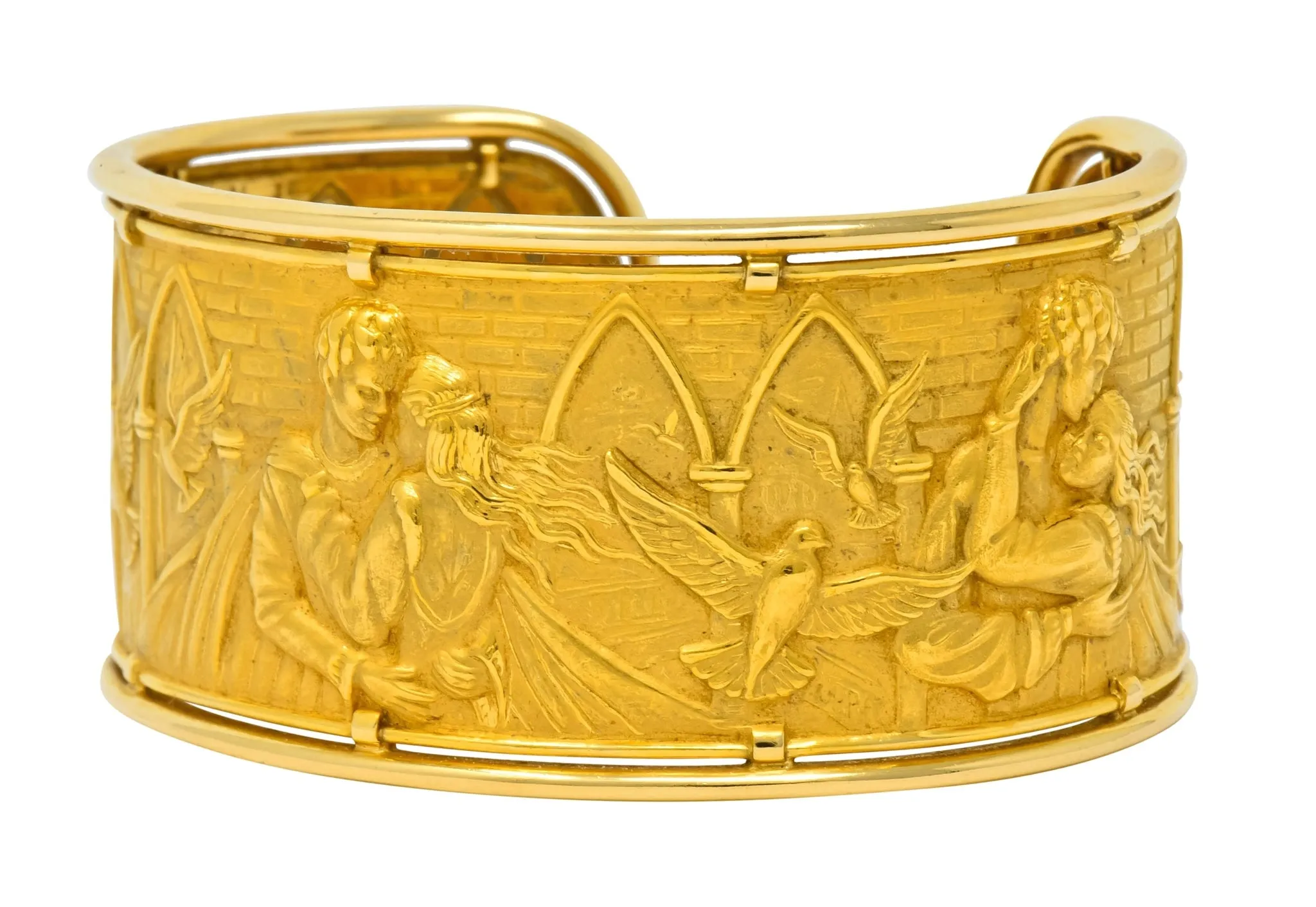 Carrera Y Carrera 18 Karat Gold Romeo & Juliet Cuff Bracelet