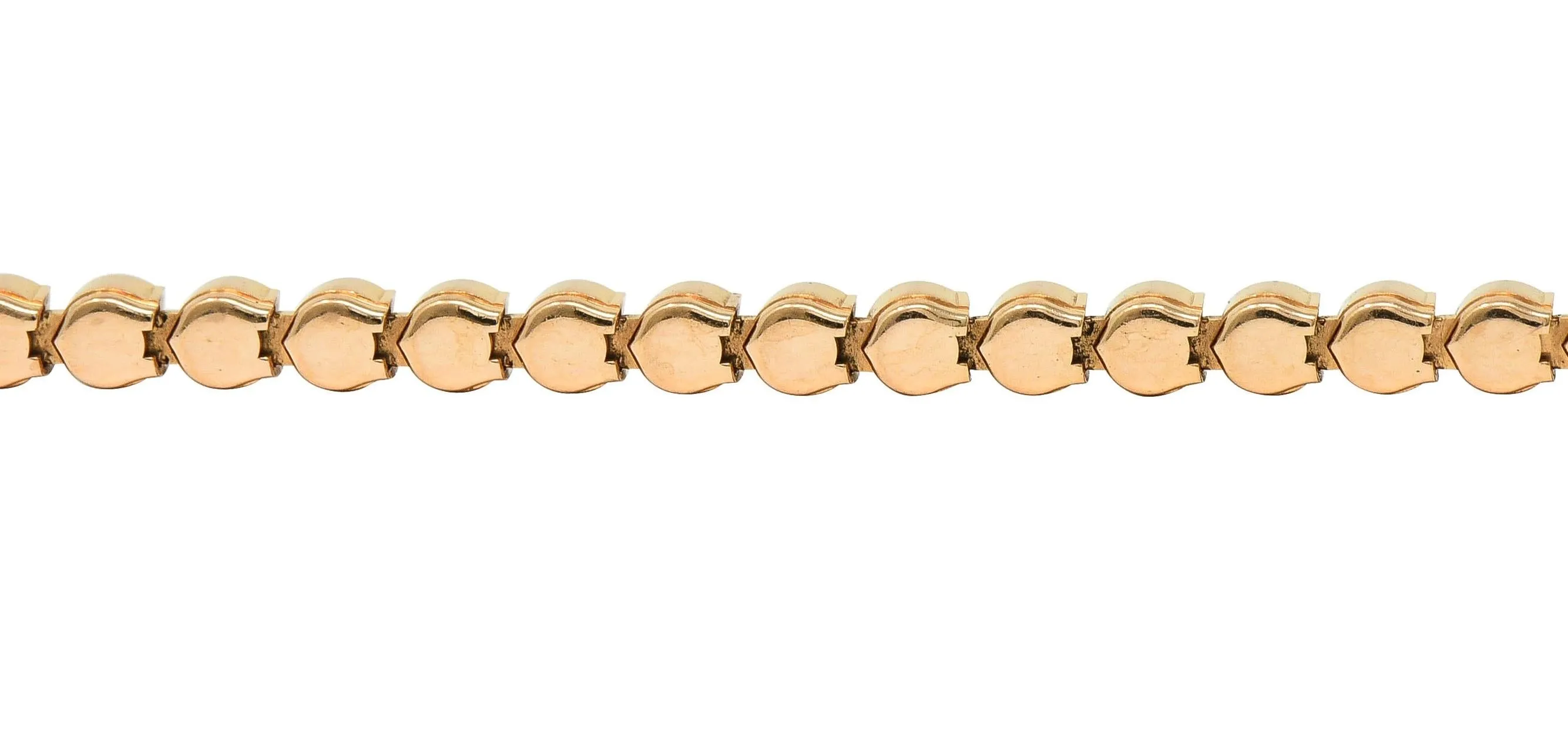 Cartier 2.54 CTW Diamond 18 Karat Rose Gold C De Cartier Line Bracelet