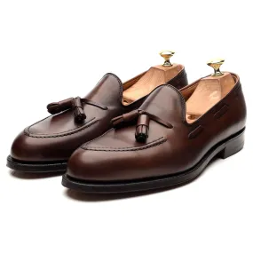 'Cavendish 2' Dark Brown Leather Tassel Loafers UK 8.5 E