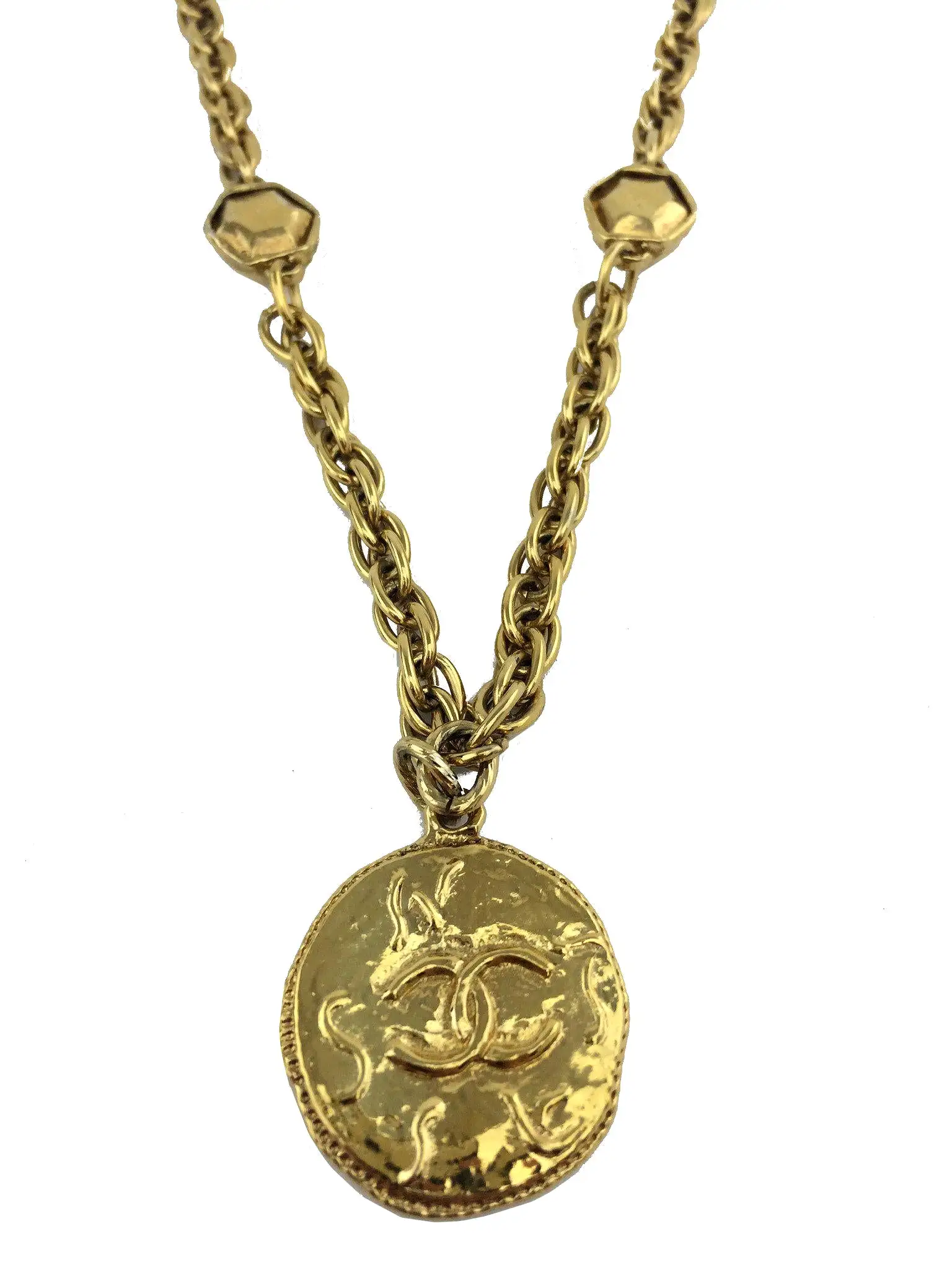 Chanel CC Medallion Pendant Necklace