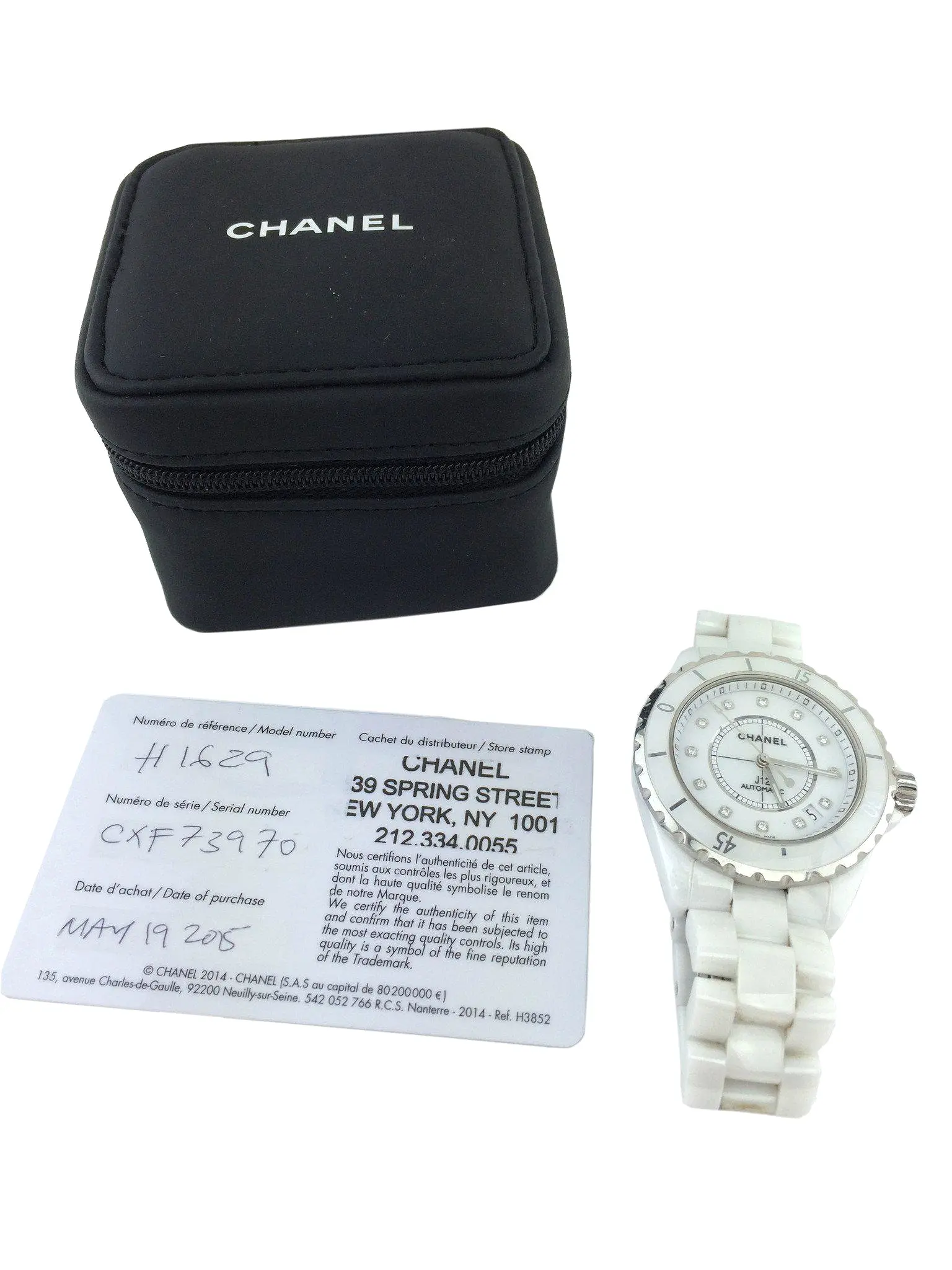 Chanel Ceramic Diamond 38mm J12 Automatic Watch