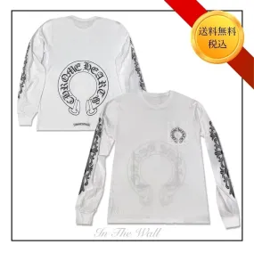 CHROME HEARTS  |Unisex Street Style Bridal Logo T-Shirts