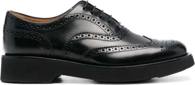 Church's perforated leather oxfords Black