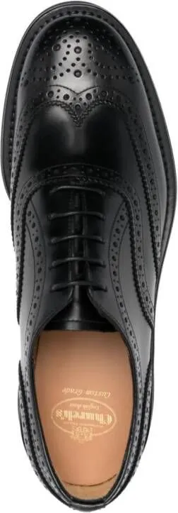 Church's perforated leather oxfords Black