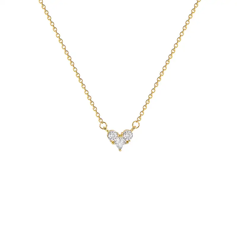 Clear Chéri Heart 925 Necklace LIN45