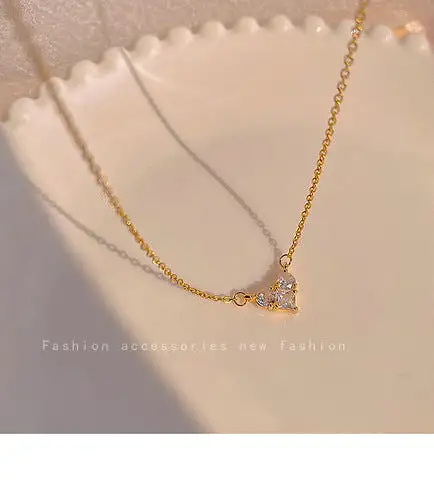 Clear Chéri Heart 925 Necklace LIN45