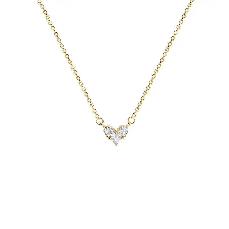 Clear Chéri Heart 925 Necklace W345