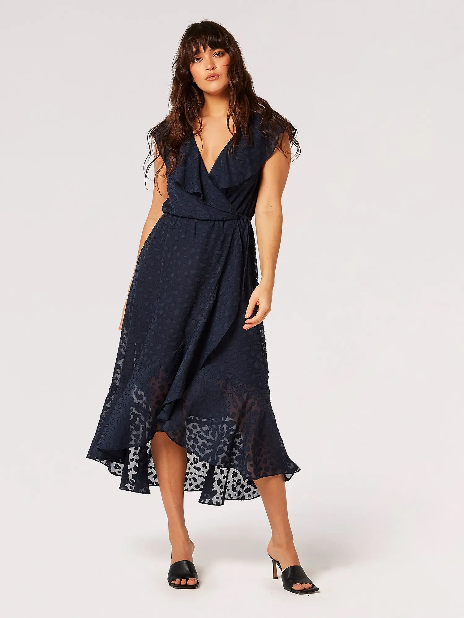 Cloud Ruffle Wrap Dress