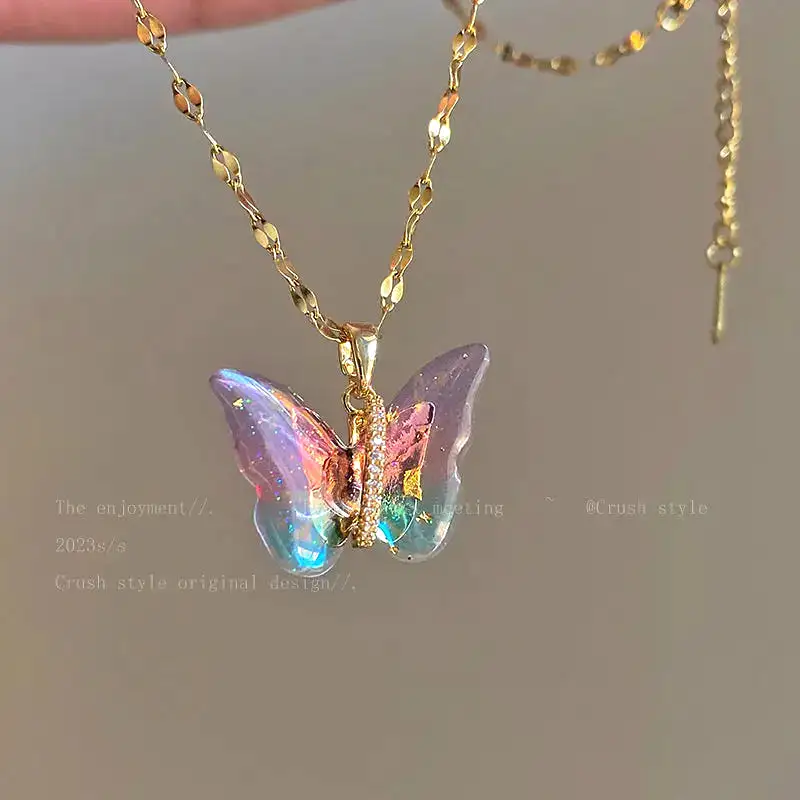 Colorful Butterfly Necklace MK19303