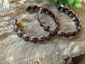 Copper Concho Hoop Earrings