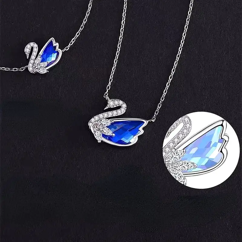 Crystal Bling Swan Necklace