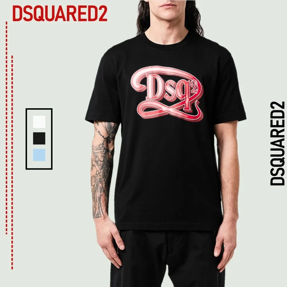 D SQUARED2  |Cotton Short Sleeves Bridal Logo Luxury Outlet T-Shirts