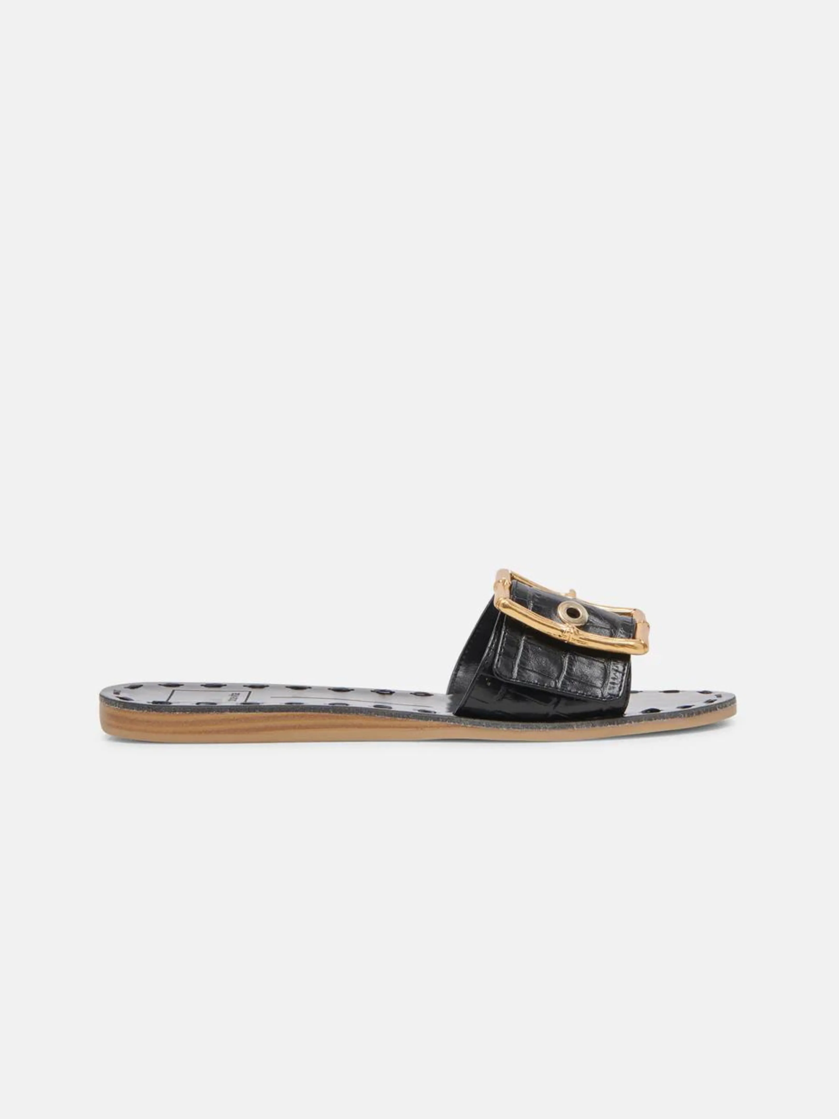 Dasa Noir Embossed Sandals