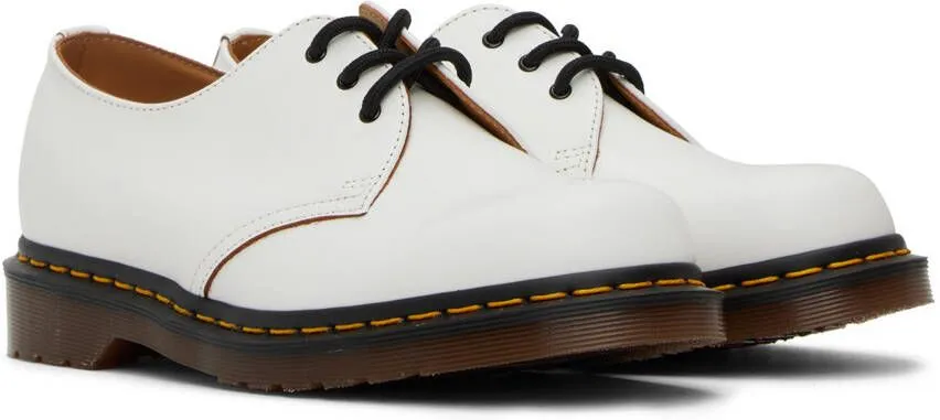 Dr. Martens White 'Made In England' 1461 Vintage Oxfords