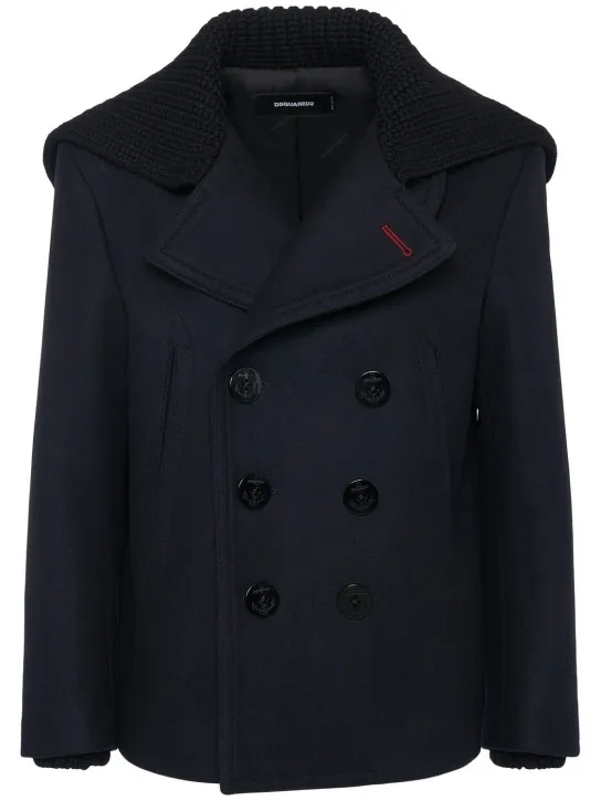 Dsquared2   Felted wool blend sailor peacoat 