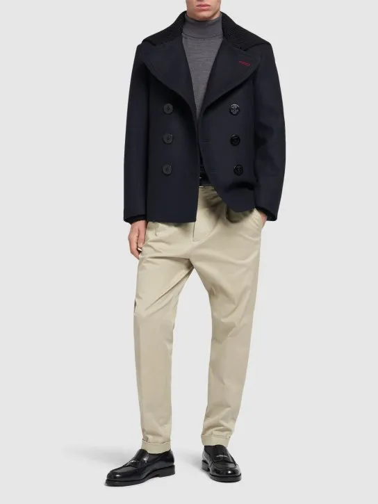 Dsquared2   Felted wool blend sailor peacoat 