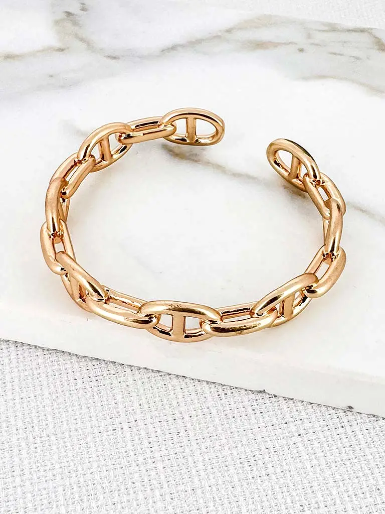 Envy Anchor Chain Bangle - Gold