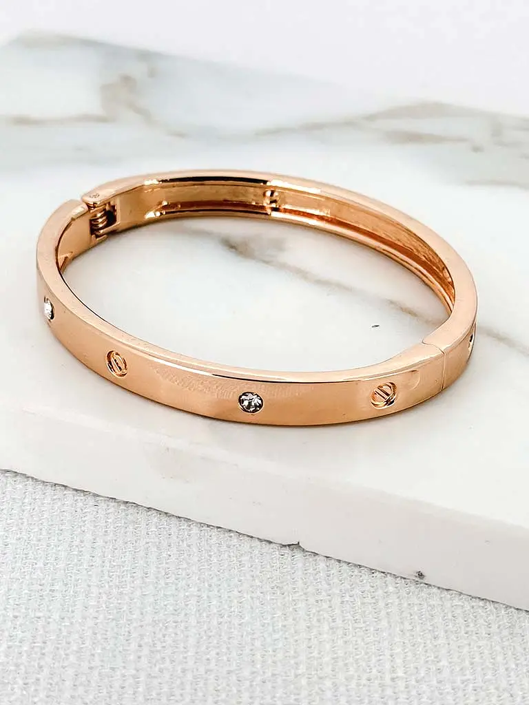 Envy Engraved Bangle - Gold