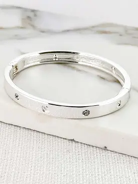 Envy Engraved Bangle - Silver