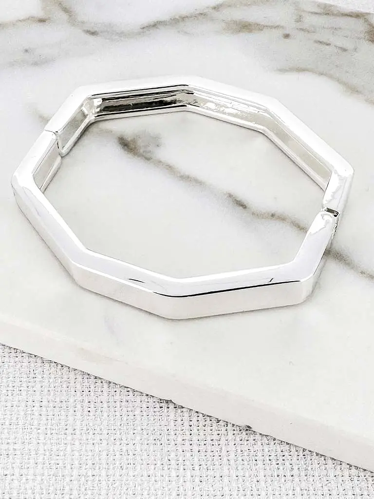 Envy Octagon Bangle - Silver