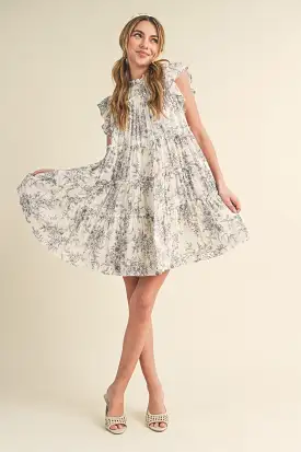 Exclusive Flutter Sleeve Dress