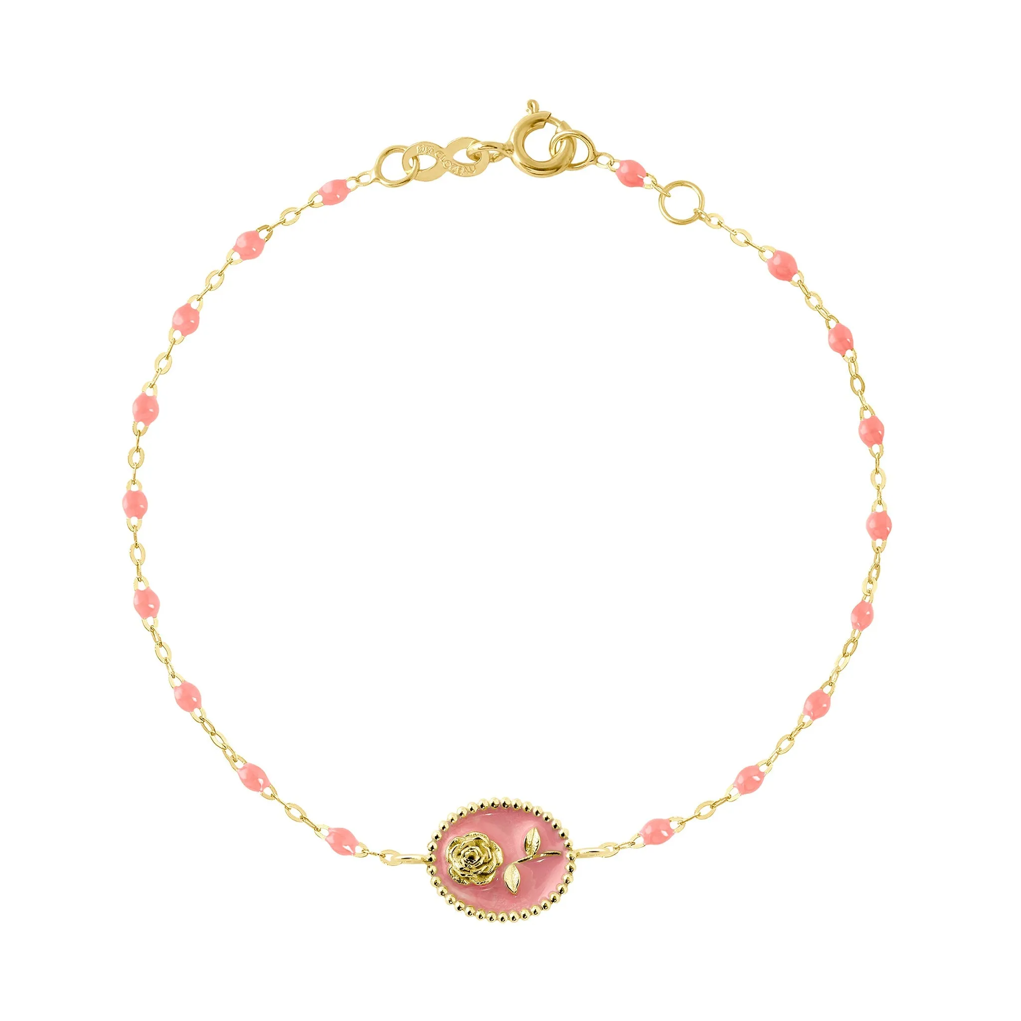 Fuchsia Rose Bracelet, Yellow Gold, 6.7