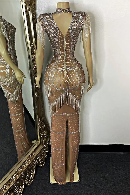 Gala Night Nude Evening Dress