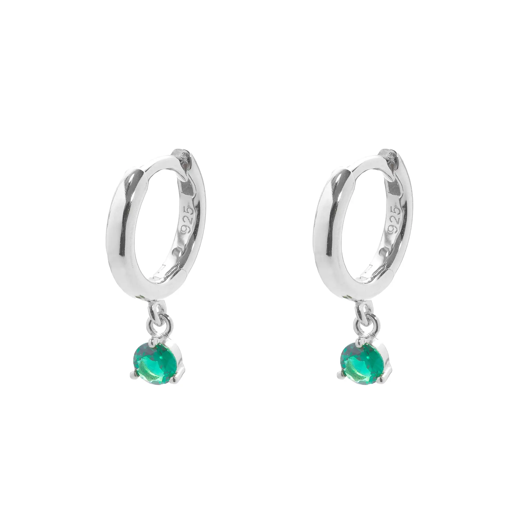 Gam GREEN CZ Huggie Mini Earring