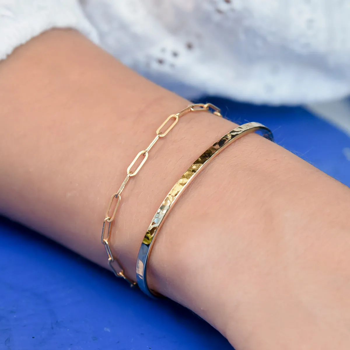 Gold Linear Link Bracelet