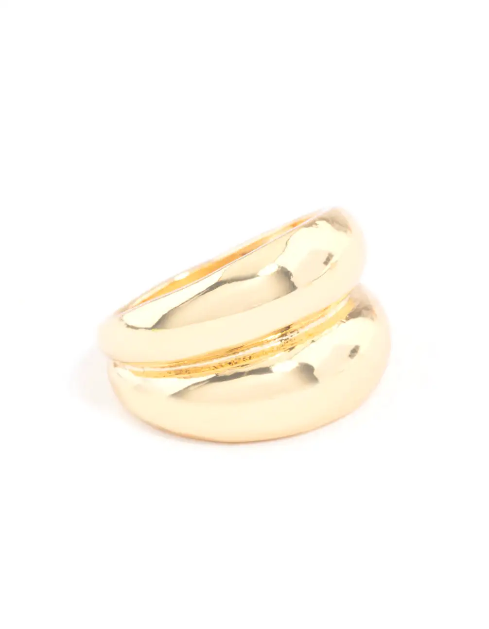 Gold Plated Double Band Ring