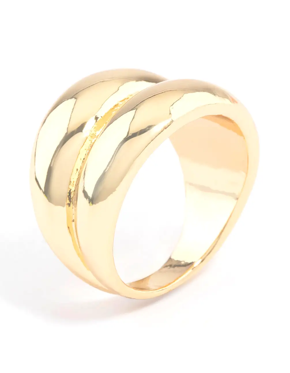 Gold Plated Double Band Ring