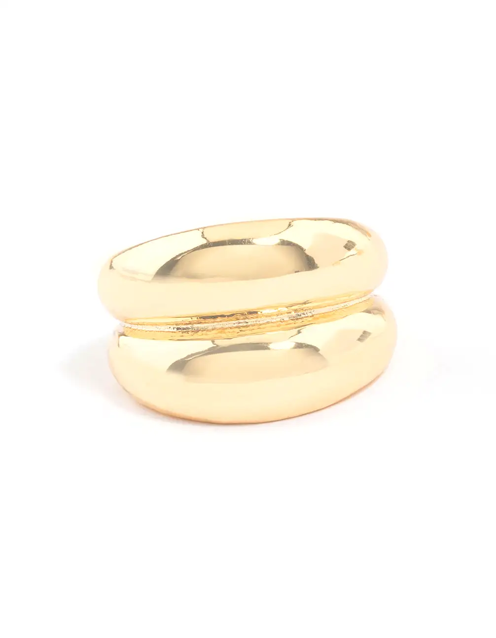 Gold Plated Double Band Ring