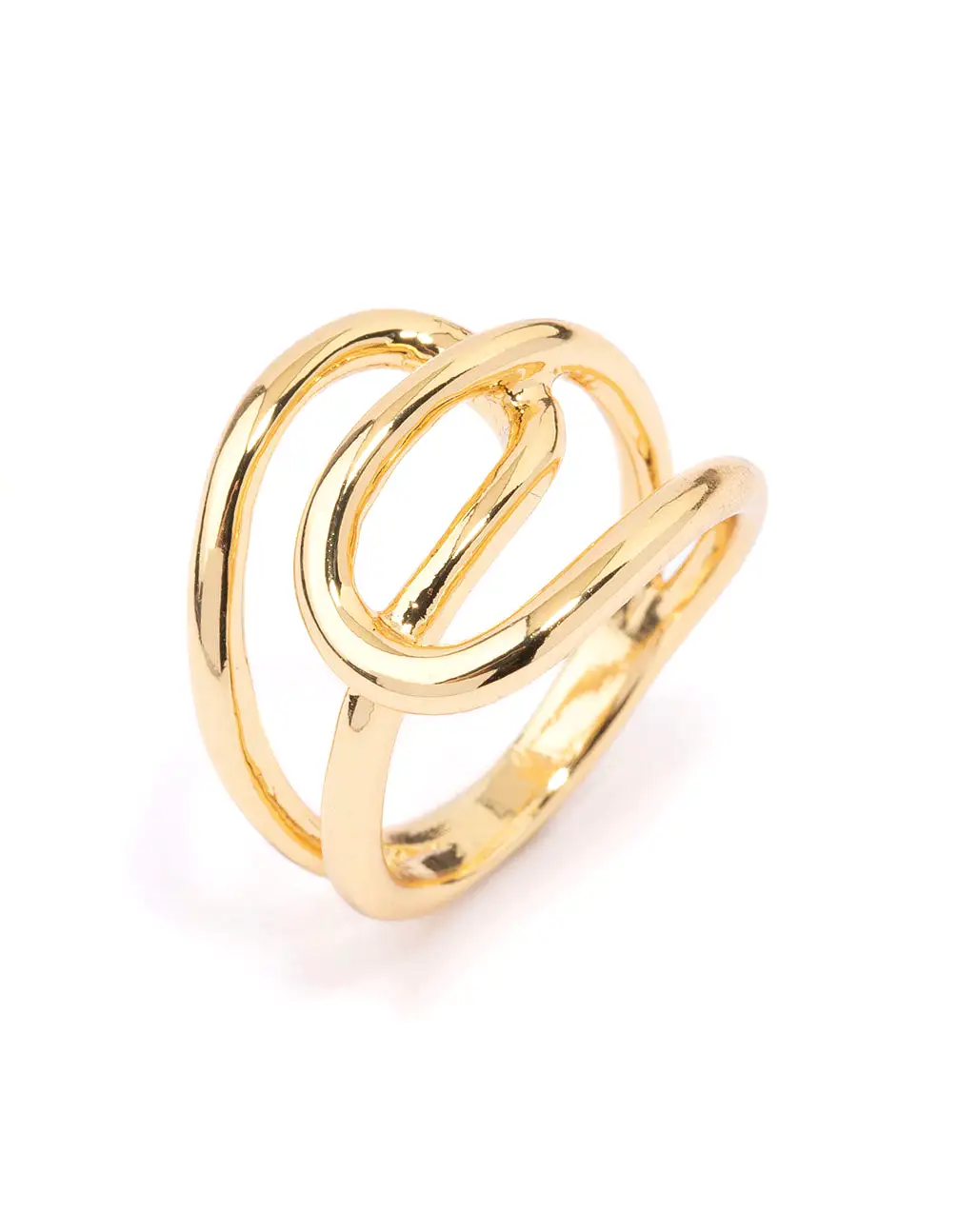 Gold Plated Interlocked Ring